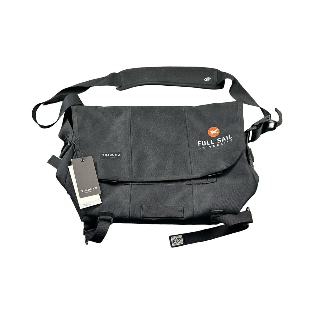Timbuk2 Classic Messenger Bag Jet Black Full Sail University Size M 1108-4-6114